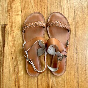 Brown Nine West leather sandals